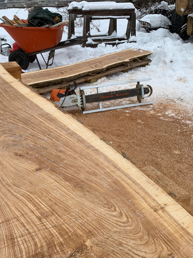 Chainsaw Milling Season 2020 – First Slabs of the Year with the Alaskan Mill