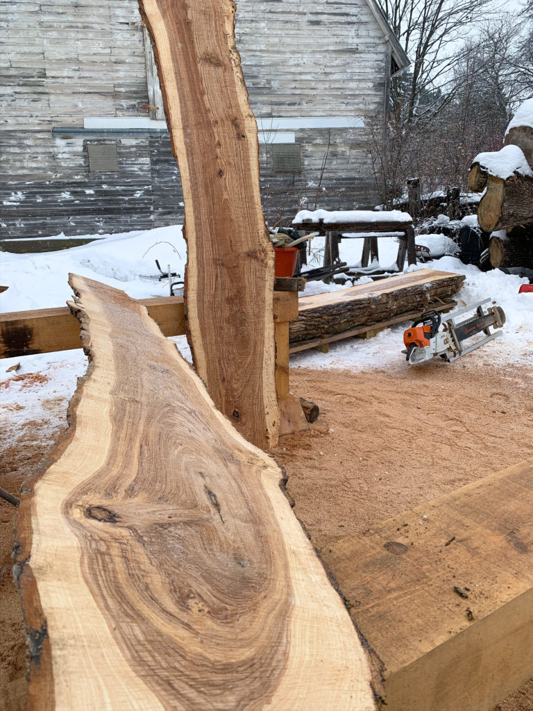 Chainsaw Milling Season 2020 – First Slabs of the Year with the Alaskan Mill